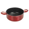 HITECLIFE Metallic Red Non Stick 10 Pc Aluminium Pan Set With Matching Handles [N9101]