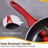 HITECLIFE Metallic Red Non Stick 10 Pc Aluminium Pan Set With Matching Handles [N9101]