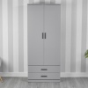 Tall 2 Door Wardrobe With 2 Drawers