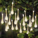 Tear Drop Solar String Lights Warm White [348843]