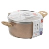 URBN-CHEF Rose Gold Pots & Pans With Wood Look Handles