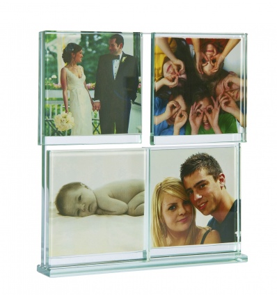 Invotis 4 Photo Heavy Glass Picture Frame [403456]
