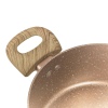 URBN-CHEF Rose Gold Pots & Pans With Wood Look Handles