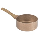 x5 URBN-CHEF Rose Gold Pots & Pans With Wood Look Handles
