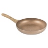 URBN-CHEF Rose Gold Pots & Pans With Wood Look Handles