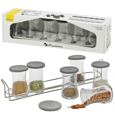 ZESTGLASS Spice Rack With Jars [423473]