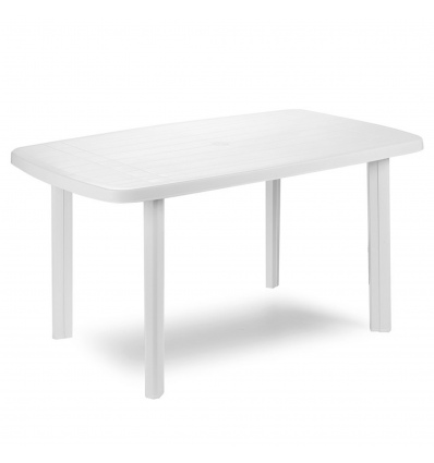 Faro Large White Collapsible Dining Garden Patio Table [xxxxxxx]]