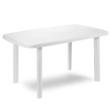 Faro Large White Collapsible Dining Garden Patio Table [909908]