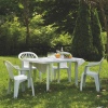 Faro Large White Collapsible Dining Garden Patio Table [xxxxxxx]]