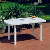 Faro Large White Collapsible Dining Garden Patio Table [xxxxxxx]]