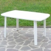 Faro Large White Collapsible Dining Garden Patio Table [xxxxxxx]]