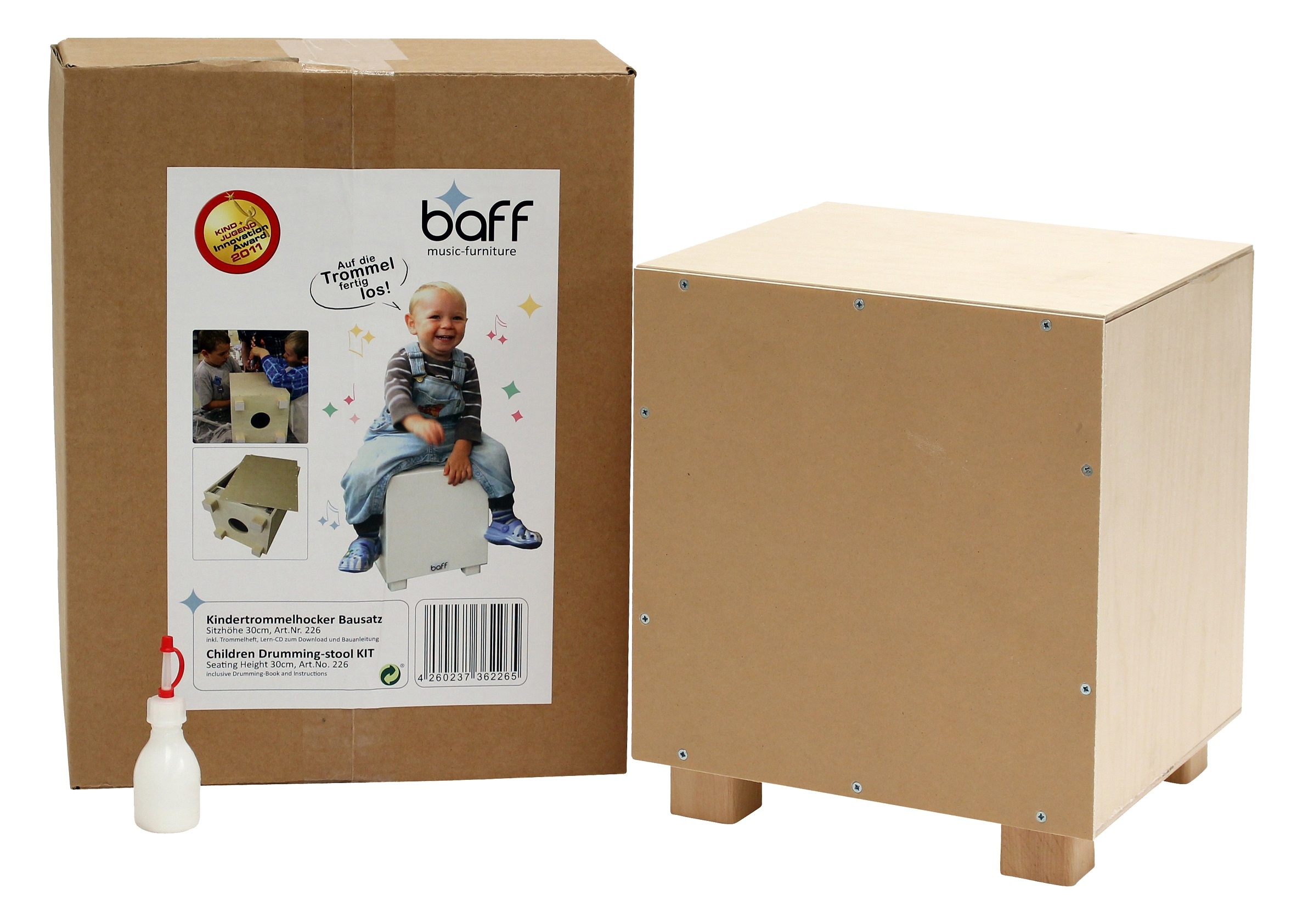 Cajon Childrens 30cm Hocker Hand Trommel Hocker Beatbox Stuhl Kinder