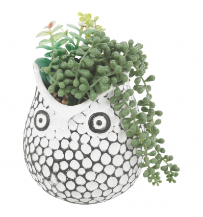 Cement Pot With Artificial Plant [546593]