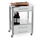 Metal White Kitchen Trolley [605924]