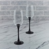 LAV Black Glassware x3