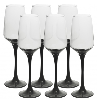 LAV Black Glassware x3