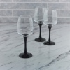 LAV Black Glassware x3