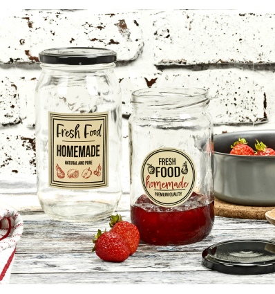 "Fresh Food" Glass Storage Jars