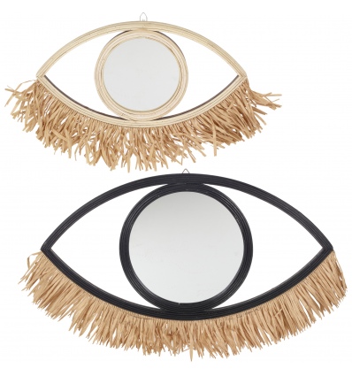 Eye Shaped Fringe Mirror