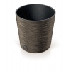 FURU ECO SLIM LOW Wood Effect Round Flower Pot