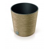 FURU ECO SLIM LOW Wood Effect Round Flower Pot