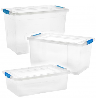 Clear Underbed Click And Store Box With Clear Lid