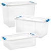 Clear Underbed Click And Store Box With Clear Lid