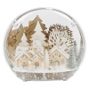 22cm Decorative Oval Wooden Dome Xmas Scene [989001]