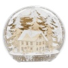 22cm Decorative Oval Wooden Dome Xmas Scene [989001]