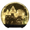 22cm Decorative Oval Wooden Dome Xmas Scene [989001]