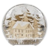 22cm Decorative Oval Wooden Dome Xmas Scene [989001]