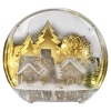 22cm Decorative Oval Wooden Dome Xmas Scene [989001]
