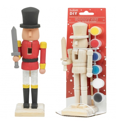 18cm Wooden Soldier Paint Hobby Set [016087]