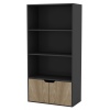 4 Tier Bookcase Cupboard 58x29x118cm With Doors