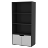 4 Tier Bookcase Cupboard 58x29x118cm With Doors