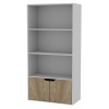 4 Tier Bookcase Cupboard 58x29x118cm With Doors