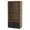 4 Tier Bookcase Cupboard 58x29x118cm With Doors