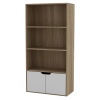 4 Tier Bookcase Cupboard 58x29x118cm With Doors