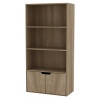 4 Tier Bookcase Cupboard 58x29x118cm With Doors