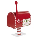 Red Freestanding Santa Post Mail Box [723254]