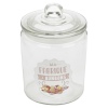 Glass Storage Sweet Jar With Decals [266194]