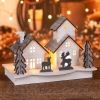 LED Light Up Wooden Xmas House [253657]