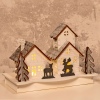 LED Light Up Wooden Xmas House [253657]