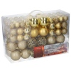 100 Assorted Sized Christmas Baubles in PVC Box