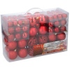 100 Assorted Sized Christmas Baubles in PVC Box