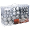 100 Assorted Sized Christmas Baubles in PVC Box