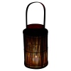 Bamboo Lantern With Glass [252184]