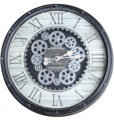 White Wall Clock with Movement [652493]