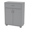 STAKK Free Standing 2 Door 1 Drawer Cabinet + Wide 3 Tier Shelf