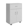 STAKK Free Standing 2 Door 1 Drawer Cabinet + Wide 3 Tier Shelf